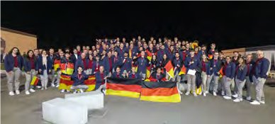 Glücklich und stolz: Das Team Germany nach der Siegerehrung.