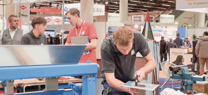 Deutscher Meister 2024: Quentin Gramm bei der Deutschen Meisterschaft im Klempnerhandwerk in Hamburg 