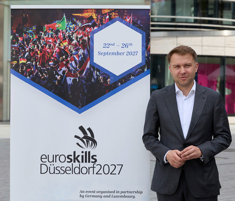 Dawid Solak leitet die EuroSkills Düsseldorf 2027 — bereits zum zweiten Mal verantwortet er Europas größtes Berufsevent.