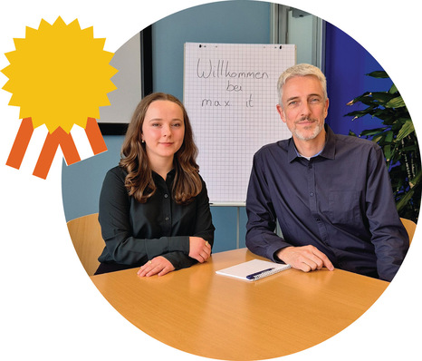 Nejra Buljugic und Vorstand Clemens Dietl sind in Sachen Ausbildung die Ansprechpersonen.